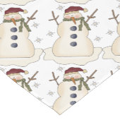 Chemin De Table Court Bonhommes de neige d'hiver (Coin)