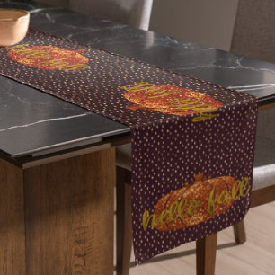 Chemin De Table Court Bonjour Parties scintillant d'automne Citrouille M