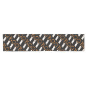 Chemin De Table Court Boo ! mignon fantômes modernes noir, orange Hallow (Horizontal)