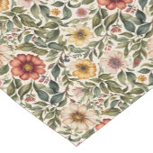 Chemin De Table Court Botanique Rose couleur chaude (Coin)