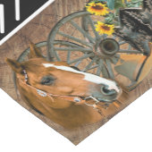 Chemin De Table Court Botte de cowboy du cheval occidental Casquette rou (Coin)