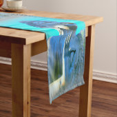 Chemin De Table Court bouddhas bleus (In Situ)