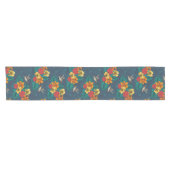 Chemin De Table Court Bouquet et colibris tropicaux (Horizontal)
