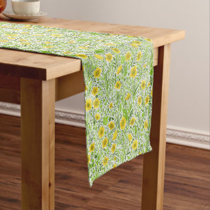 Chemin De Table Court Boutons blancs