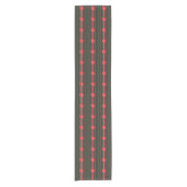 Chemin De Table Court Bow noir et rouge (Devant)