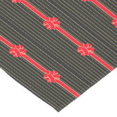 Chemin De Table Court Bow noir et rouge (Coin)