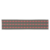Chemin De Table Court Bow noir et rouge (Horizontal)