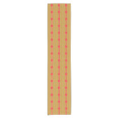 Chemin De Table Court Bow or et rouge (Devant)