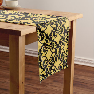 Chemin De Table Court Bows de nuit dorée