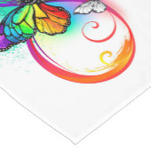 Chemin De Table Court Bright infinity with rainbow butterfly (Coin)