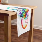 Chemin De Table Court Bright infinity with rainbow butterfly (In Situ)
