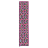 Chemin De Table Court Bright pink floral medium table runner (Devant)