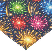 Chemin De Table Court Brilliant Midnight Fireworks Pattern (Coin)