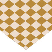 Chemin De Table Court Brown and beige checkerboard pattern (Coin)