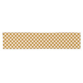 Chemin De Table Court Brown and beige checkerboard pattern (Horizontal)
