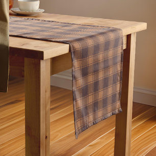 Chemin De Table Court Brown En vichy automne automne automne