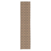 Chemin De Table Court Brown Houndstooth Scottish Check Plaid Motif (Devant)