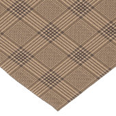 Chemin De Table Court Brown Houndstooth Scottish Check Plaid Motif (Coin)