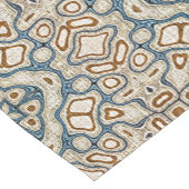 Chemin De Table Court Brown Ochre Turquoise Hip Tribe Art (Coin)