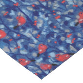 Chemin De Table Court Bullfinies, oiseaux rouges, arbres de la forêt ble (Coin)