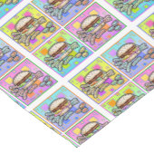 Chemin De Table Court BURGER POP ART (Hamburger) (Coin)