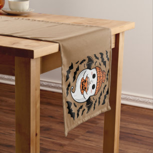 Chemin De Table Court Cadeau de fantôme mignon d'Halloween Saison effray