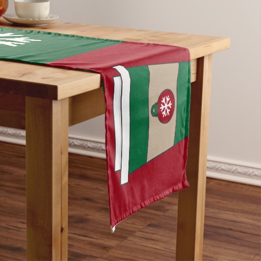 Chemin De Table Court Cafés de Noël Flèches de neige (In Situ)