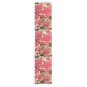 Chemin De Table Court Caladium rose rouillé Feuilles Floral (Devant)