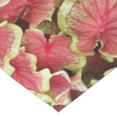 Chemin De Table Court Caladium rose rouillé Feuilles Floral (Coin)