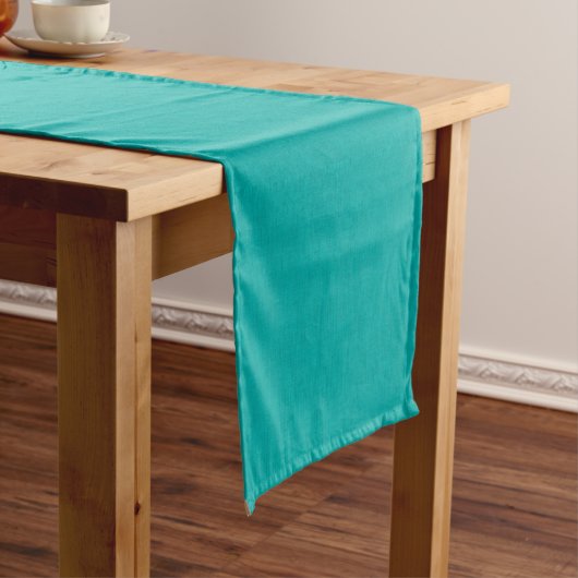 Chemin De Table Court Calme & simple Fond texturé turquoise (In Situ)