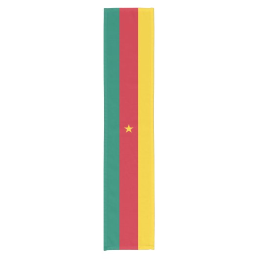 Chemin De Table Court Cameroun drapeau Table Runner (Devant)