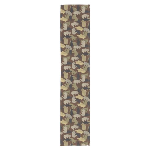 Chemin De Table Court Camouflage animal Silhouette Brown (Devant)