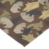 Chemin De Table Court Camouflage animal Silhouette Brown (Coin)