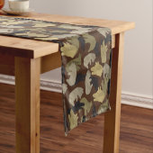 Chemin De Table Court Camouflage animal Silhouette Brown (In Situ)