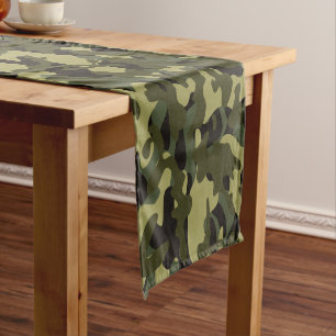 Chemin De Table Court Camouflage Euro Spring
