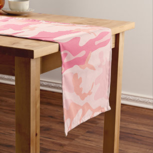 Chemin De Table Court Camouflage rose, Armée