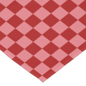 Chemin De Table Court Candy Red and Candy Pink Checkerboard (Coin)