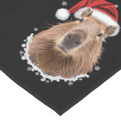 Chemin De Table Court Capybara Noël drôle (Coin)