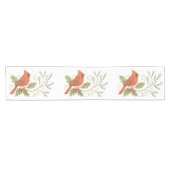 Chemin De Table Court Cardinal Rouge sur Winter Holly & Mistletoe (Horizontal)