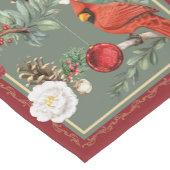CHEMIN DE TABLE COURT CARDINALS AT CHRISTMAS (Coin)