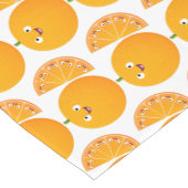 Chemin De Table Court Caricature d'agrumes d'orange (Coin)