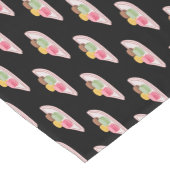 Chemin De Table Court Caricature de Macaron (Coin)