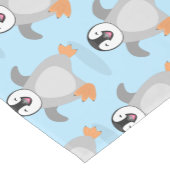 Chemin De Table Court Caricature de poussin de pingouin mignon et joyeus (Coin)