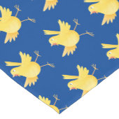 Chemin De Table Court Caricature d'oiseau canari jaune chantant mignon (Coin)