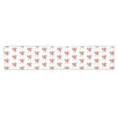 Chemin De Table Court Caricature d'oiseau rouge chantant mignon (Horizontal)