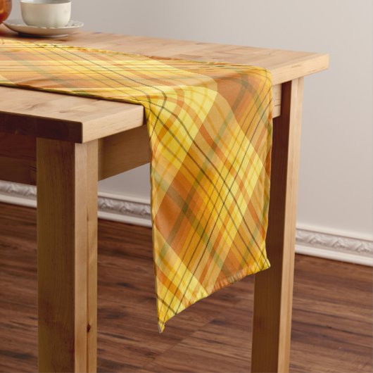 Chemin De Table Court Carreaux orange et jaune (In Situ)