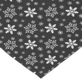 Chemin De Table Court Carrelage Festive noir blanc flocon (Coin)