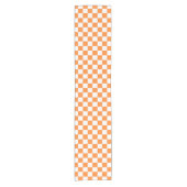 Chemin De Table Court carrelage motif blanc orange mignon (Devant)