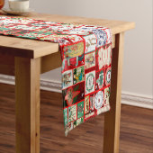 Chemin De Table Court Carrés de l'illustration de Noël (In Situ)