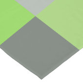 Chemin De Table Court Carrés verts gris et citron vert (Coin)